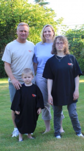 Dane and his family in Oregon 